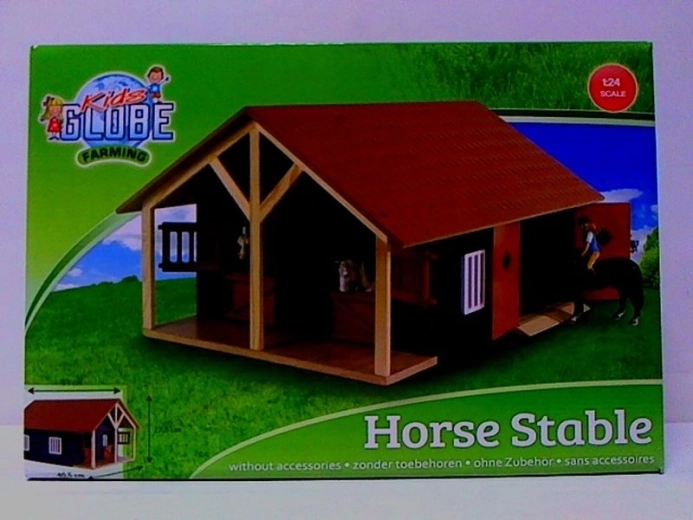 Kids Globe Farming puidust hobusetall 1:24