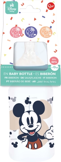 MICKEY beebipudel 240 ml koolikutevastase süsteemiga