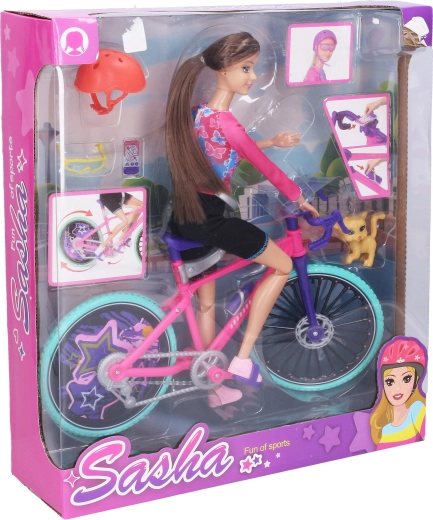 Doll on a Bicycle 26 cm