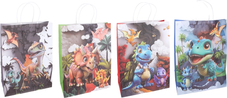 Dinosauruste motiiviga laste kinkekott 21 × 27 × 11 cm – 1 tk
