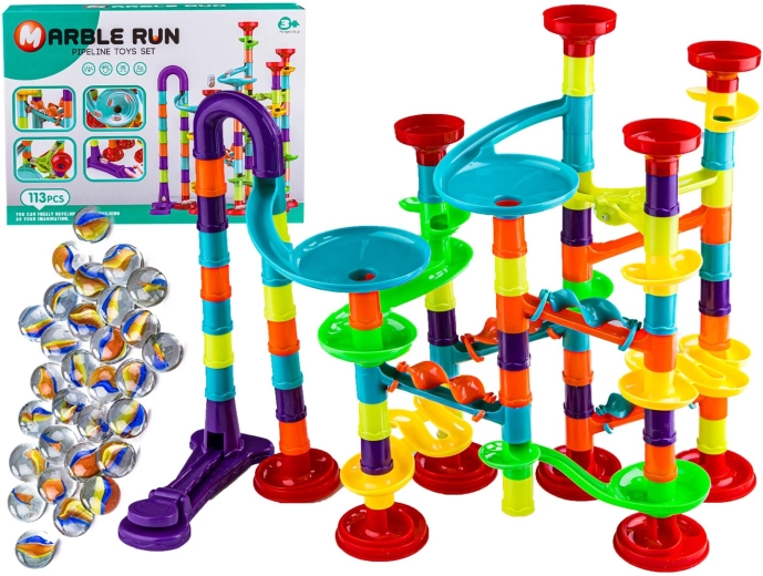 Marble run (kulodrom) 113 pieces