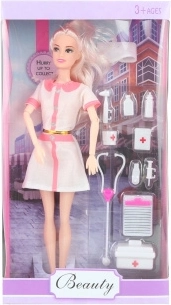 Doctor doll with jointed arms and accessories 29 cm