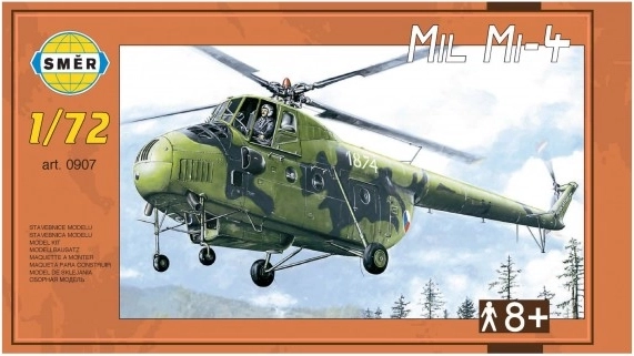 Plastikust helikopteri Mil Mi-4 mudel karbis