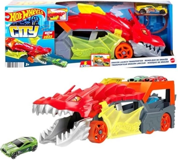 Hot Wheels City Transporter with Dragon Launcher