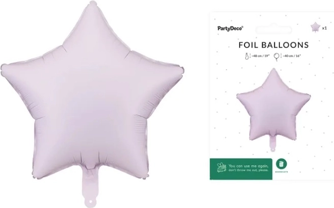 Fooliumõhupall täht, lilla 48 cm
