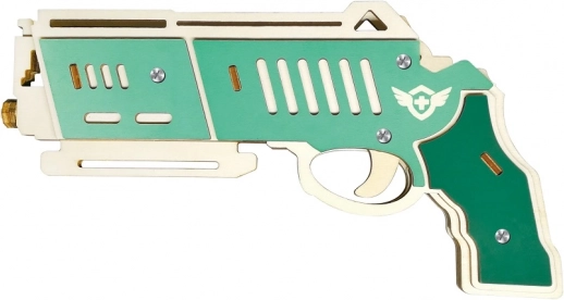 Woodcraft wooden 3D puzzle rubber band gun Falcon