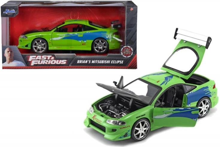 Metallist auto mudel Mitsubishi Eclipse 1995 1:24 – Kiired ja vihased