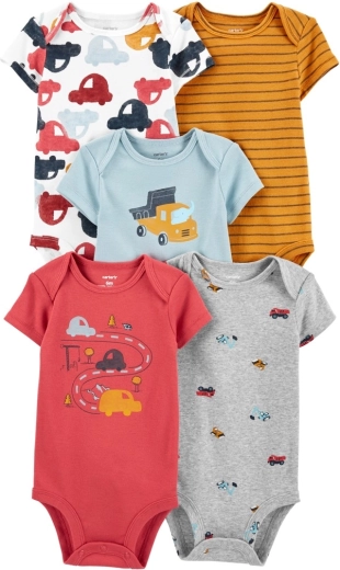 Carter’s poiste lühikese varrukaga bodid Cars, 5 tk (3 m)