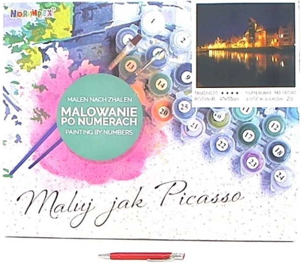 Numbrite järgi maalimine Gdańsk – Motława