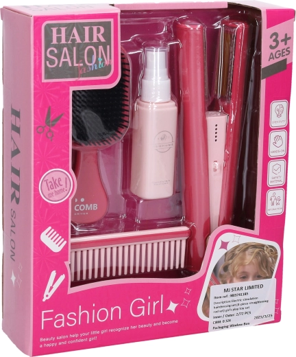 Children's hairdressing set with effect hair straightener, 20 cm