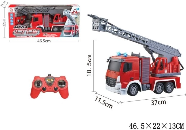 Remote-controlled fire truck with charger