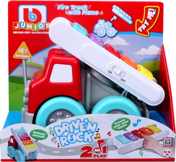 BB Junior Fire Truck with Piano 2-in-1