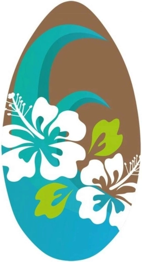 SportX puidust skimboard lilledega 96 cm