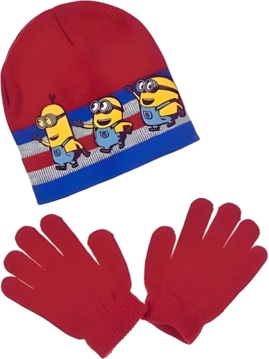 Red Minions Hat and Gloves