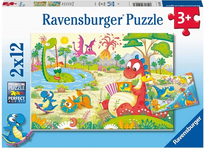 RAVENSBURGER puzzle Favorite Dinosaurs 2×12 pieces