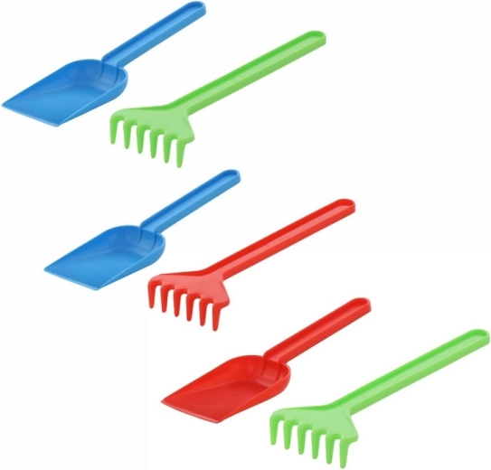 Sand set with shovel and rake 18 cm