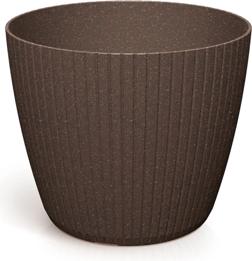 Lamia Eco Wood lillepott 23,8 cm – kohv