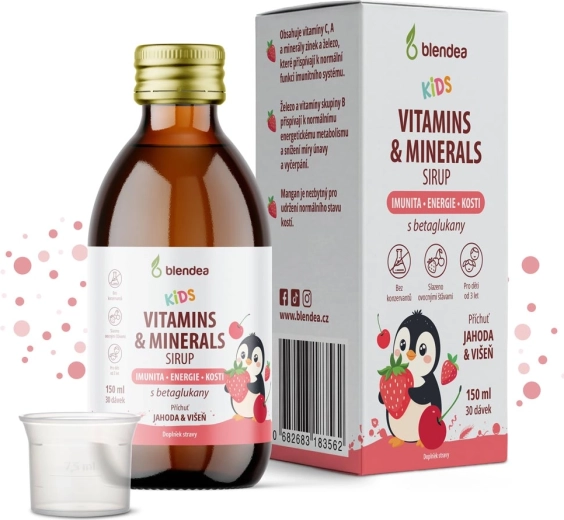 Blendea KIDS siirup vitamiinide, mineraalide ja beetaglükaanidega 150 ml