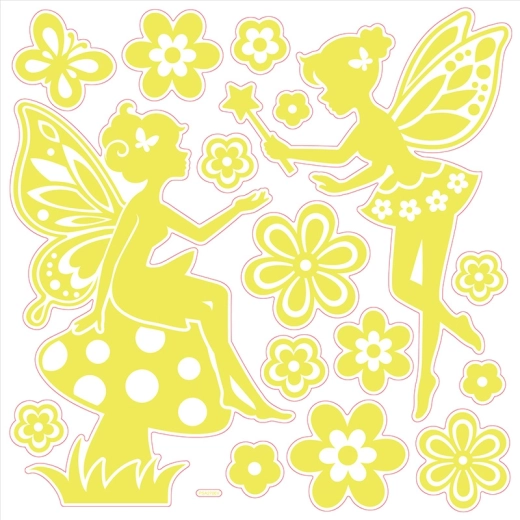 Glowing 3D Wall Stickers – Fairies for Kids' Room
