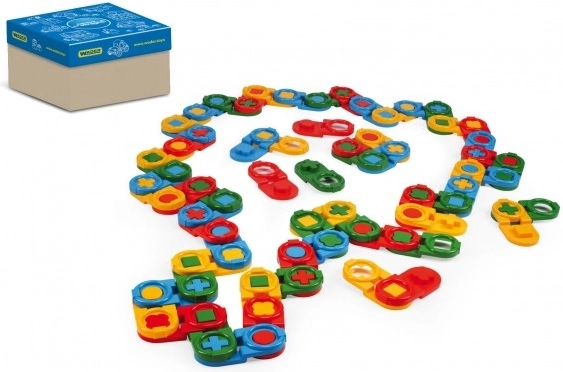 Plastist ehitusklotsid Domino 64 tk lastele 12k+ Wader