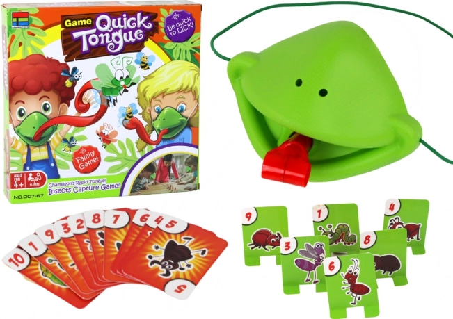 Lõbus pere mäng kiire keel – püüa putukas kameeleoni maskidega