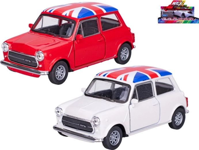 Metal model Welly Mini Cooper 1300 UK 1:43 with opening doors and pull-back