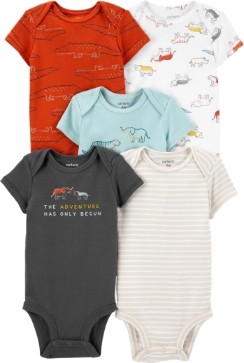Carter’s beebibodide komplekt lühikese varrukaga dino 5 tk (poistele)