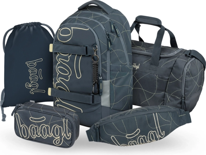 Baagl koolikomplekt 5 tk Skate Max Wave – seljakott, pinal, sussikott, spordikott ja vöökott (GRS)