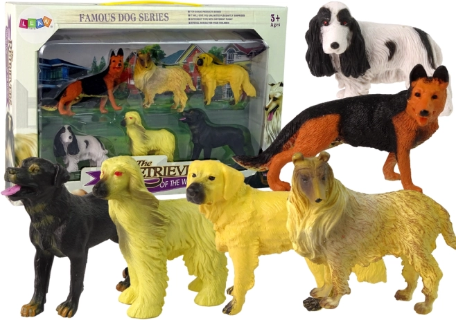 6 koerafiguuri komplekt Famous Dog of the World tõugudega