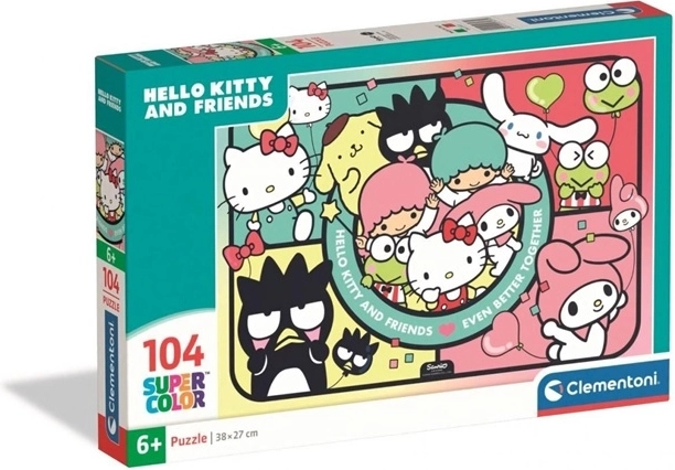 Clementoni pusle SuperColor Hello Kitty ja sõbrad 104 tükki