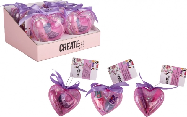 Heart-Shaped Cosmetic Set