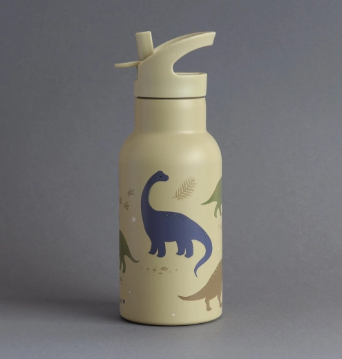 A Little Lovely Company roostevabast terasest joogipudel dinosaurustega, 350 ml