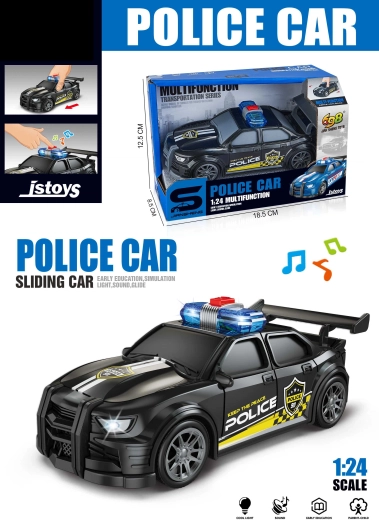 Politseiauto valgus- ja heliefektidega 16 cm