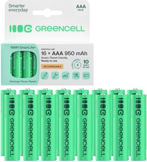 Green Cell laetavad AAA (HR03) patareid 950 mAh 16 tk