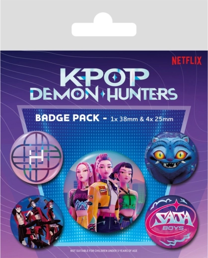 K-pop Demon Hunters (Netflix) metallmärkide komplekt