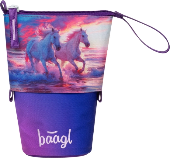 Baagl School Pencil Case Pastelkovník Horses Heart GRS