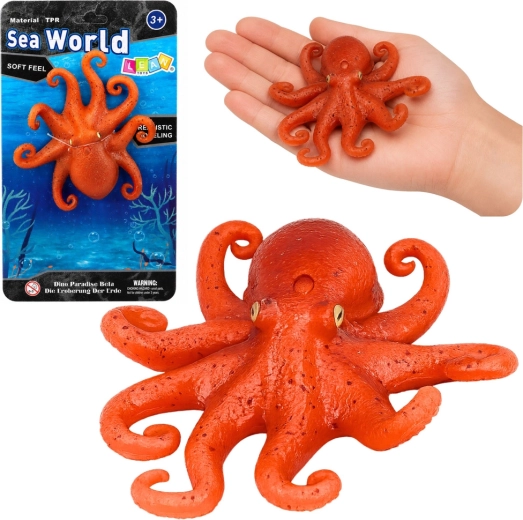 Realistlik elastne kummist kaheksajala figuur 14 cm