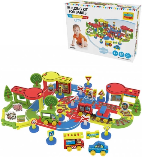 Millaminis Big City baby soft foam building set (82 pieces)
