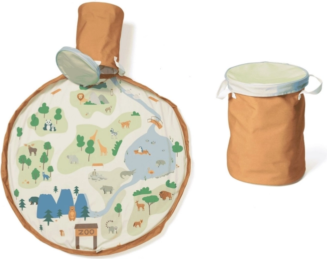 Play&Go toy basket with play mat Zoo