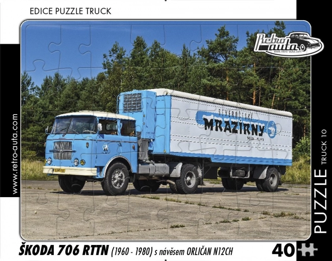 Retro autode pusle: veok Škoda 706 RTTN koos haagisega Orličan N12CH – 40 tükki