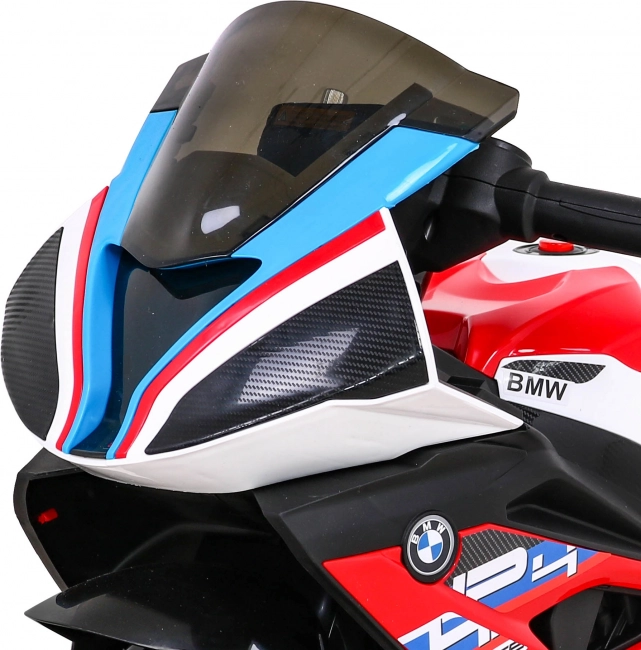 Laste elektrimootorratas BMW HP4, punane, 3 ratast, LED-tuled, MP3/USB, ökonahast iste