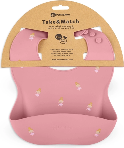Petite&Mars silikoonist pudipõll Take&Match rose princesses 6m+