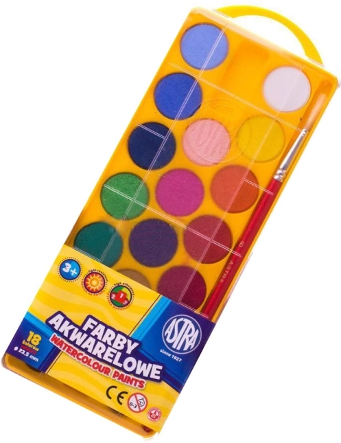 ASTRA vesivärvid 18 tk