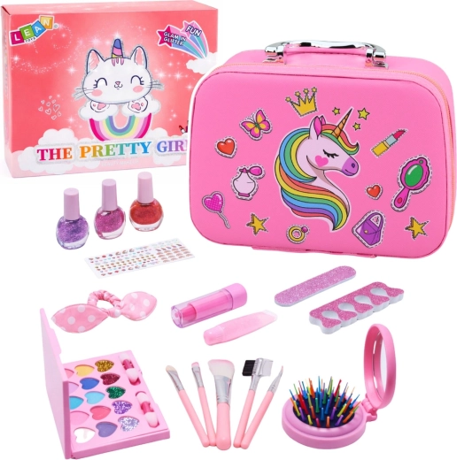 Children's Unicorn Cosmetic Bag with Makeup Set