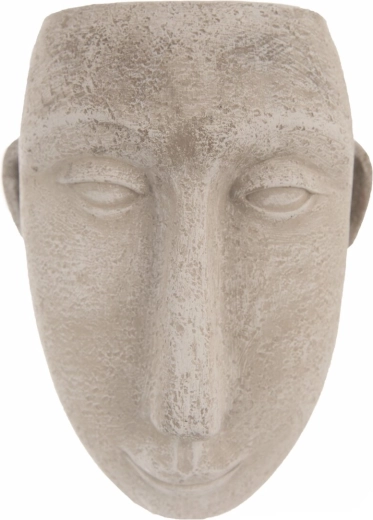 Riputatav betoonist lillepott pea kujuga, hall 15 × 10 × 19 cm