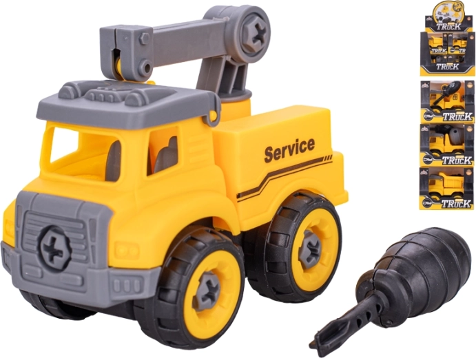 Build-it-yourself toy car 11 cm with freewheel