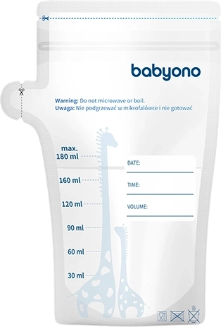 Rinnapiima säilituskotid 180 ml – 30 tk BabyOno