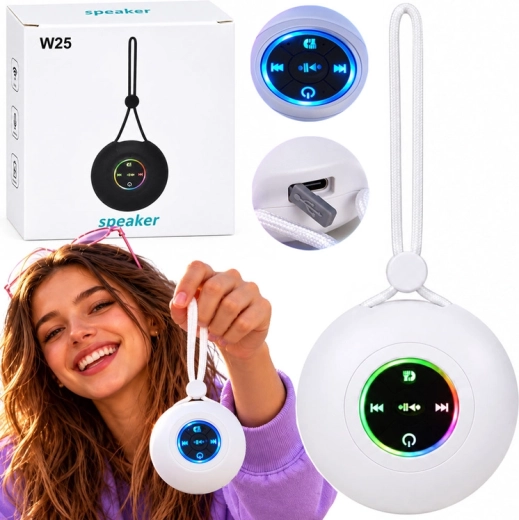 Portable hanging Bluetooth speaker with RGB backlight