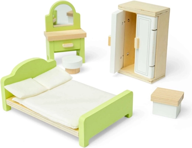 Bigjigs Toys puidust magamistoakomplekt nukumajja
