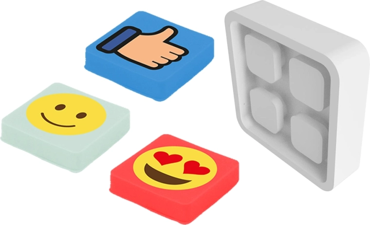 Pixie Crew reflective emoji badge